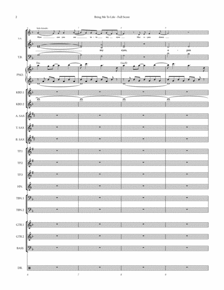 Bring Me To Life Combo Parts For Satb Choral Page 2