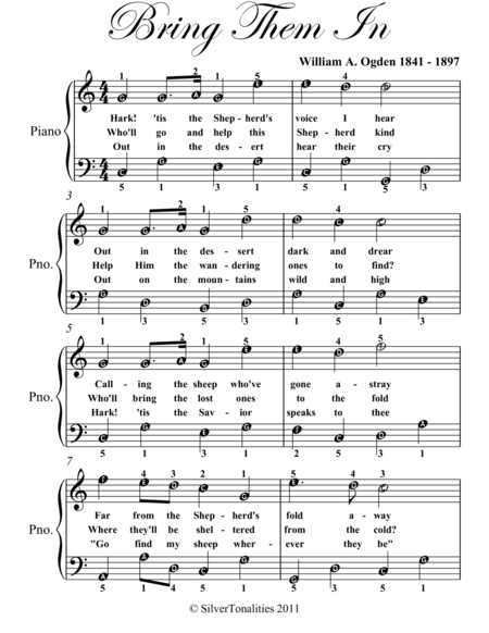 Bring Them In Easy Piano Sheet Music Page 2