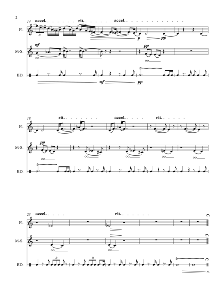 Burial For Flute Voice And Bass Drum Page 2