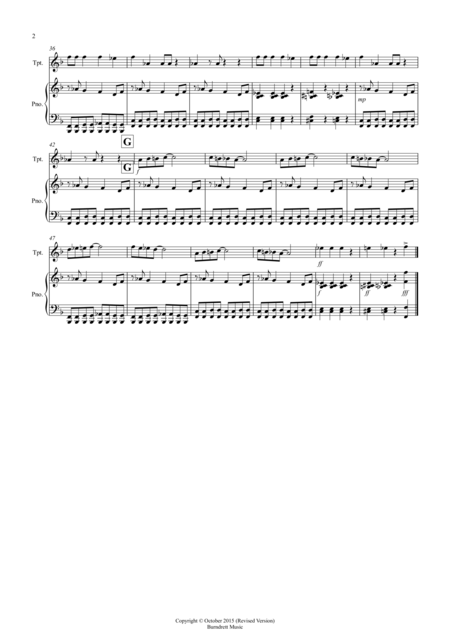 Burnies Blues For Trumpet And Piano Page 2