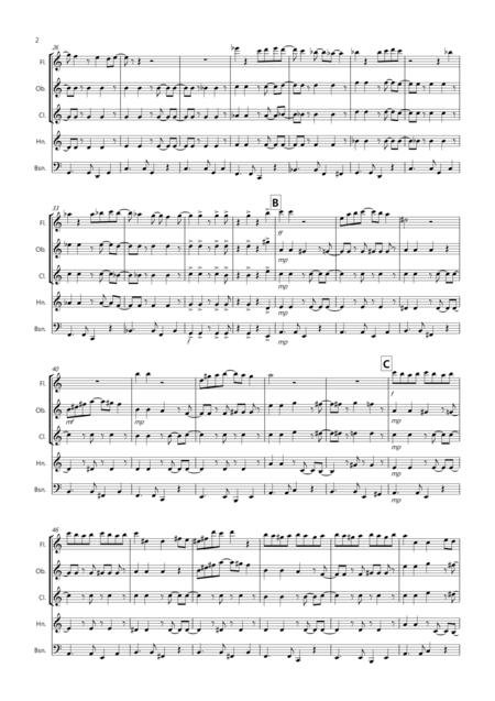 Burnies Bossa For Wind Quintet Page 2