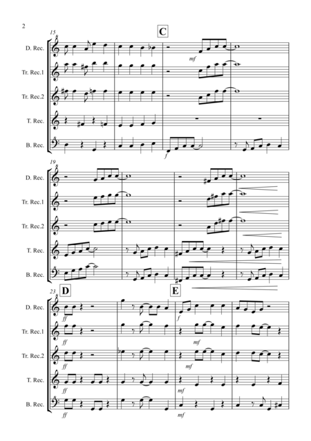 Burnies Ragtime For Recorder Quintet Page 2