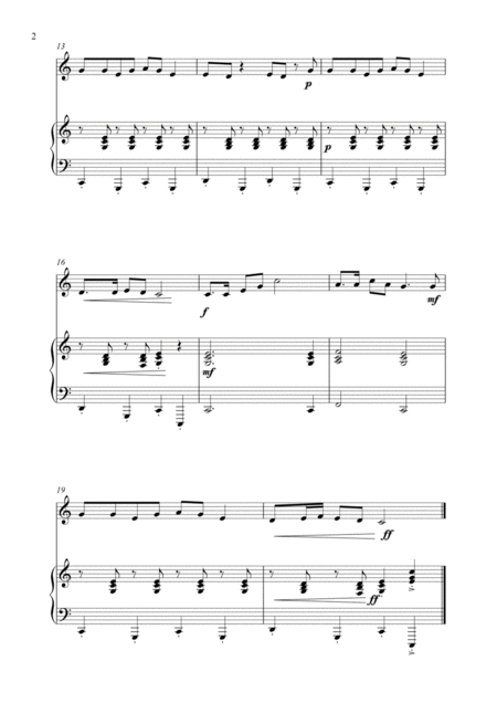 Camptown Races For Trumpet And Piano Accompaniment Page 2