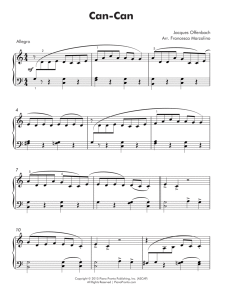 Can Can Easy Piano Page 2