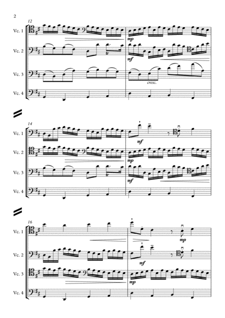 Canon In D Cello Quartet Page 2