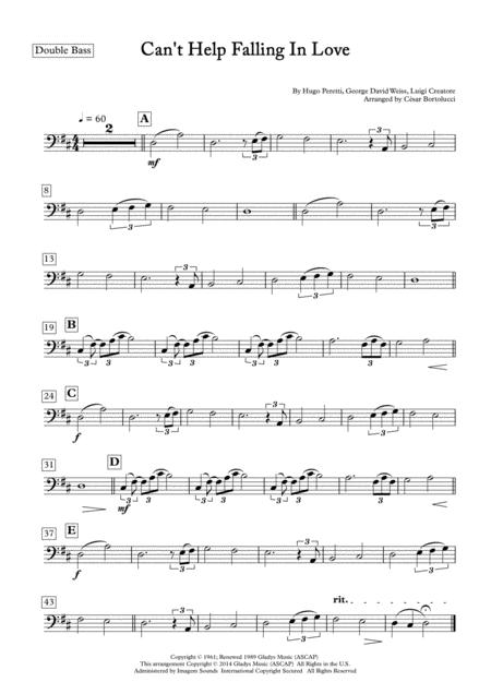 Cant Help Falling In Love Double Bass And Piano Page 2