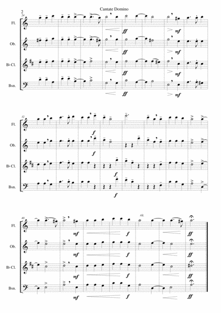 Cantate Domino By Pitoni For Wind Quartet Page 2