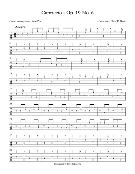 Capriccio Op 19 No 6 Tab Page 2