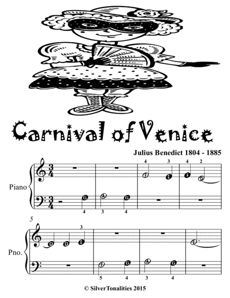 Carnival Of Venice Beginner Piano Sheet Music Tadpole Edition Page 2