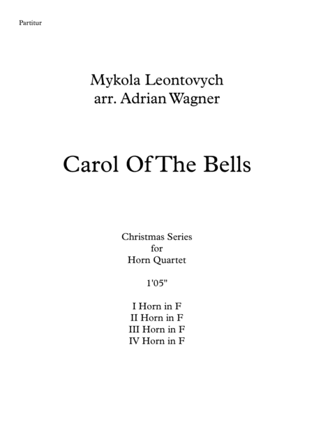 Carol Of The Bells Horn Quartet Arr Adrian Wagner Page 2