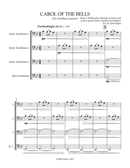 Carol Of The Bells Trombone Quartet Page 2