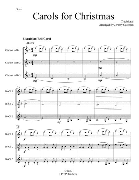 Carols For Christmas A Medley For Clarinet Trio Page 2