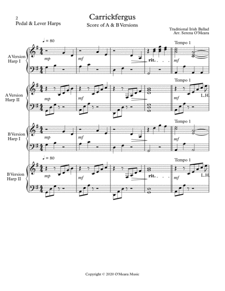 Carrickfergus Conductor Score Page 2