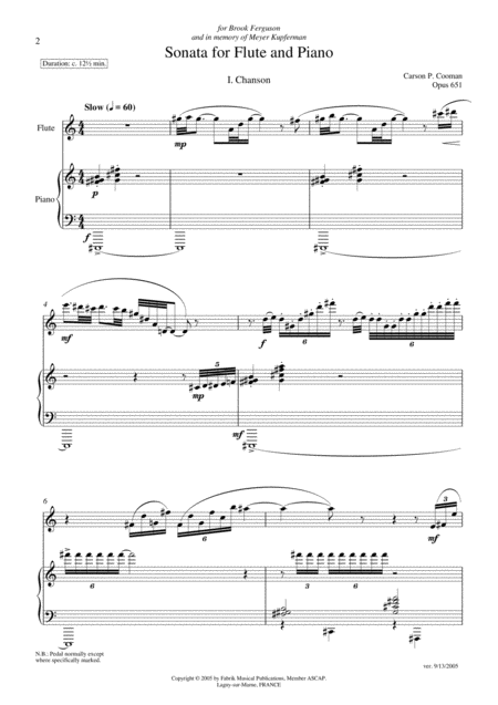 Carson Cooman Sonata For Flute And Piano 2005 Page 2