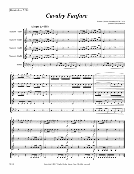 Cavalry Fanfare For Trumpet Ensemble Page 2