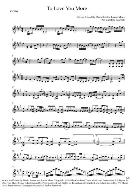 Celine Dion To Love You More Violin Cello Duo Page 2