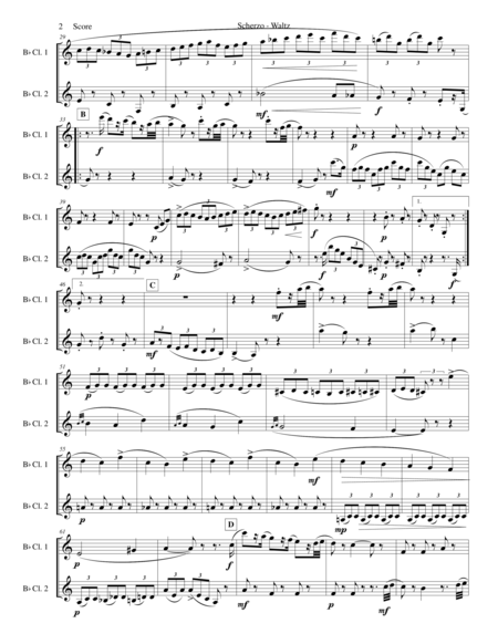 Chabrier Clarinet Duet Scherzo From Suite Pastorale Page 2
