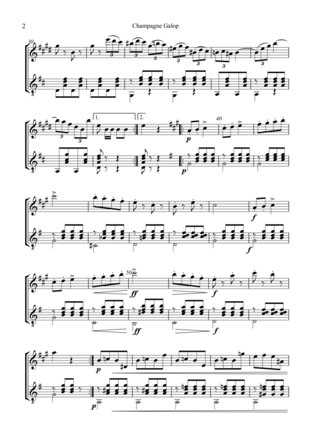 Champagne Galop For Clarinet In Bb And Guitar Page 2