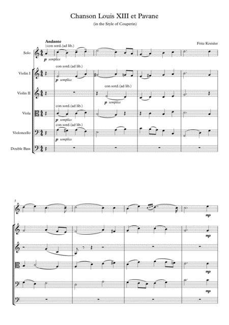 Chanson Louis Xiii Et Pavane In The Style Of Couperin Page 2