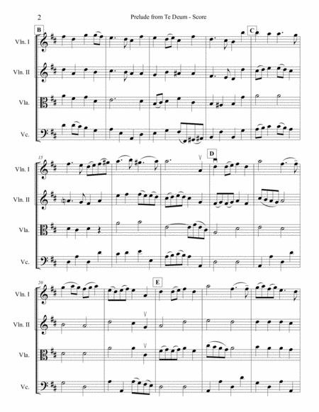 Charpentier Te Deum For String Quartet Page 2