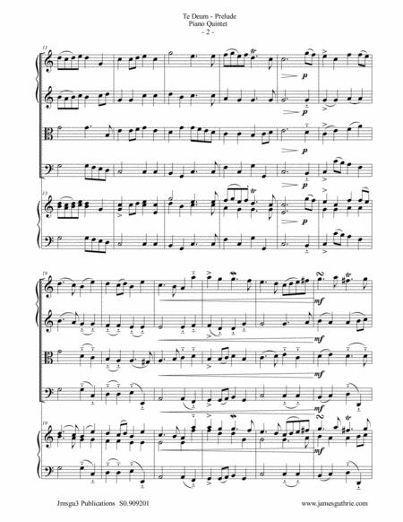 Charpentier Te Deum Prelude For Piano Quintet Page 2