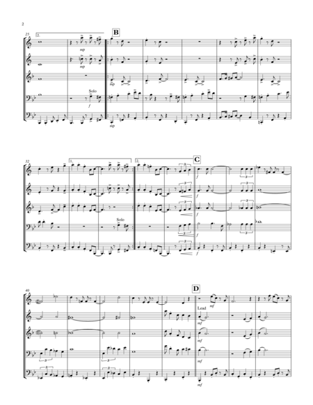 Cheek To Cheek Brass Quintet 1930s Style Page 2
