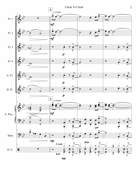 Cheek To Cheek Flute Choir Page 2