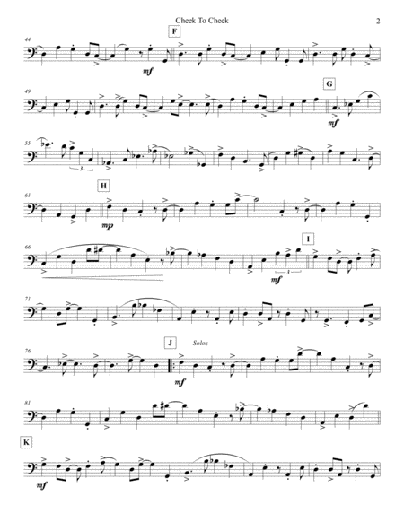 Cheek To Cheek Strings Bass Page 2