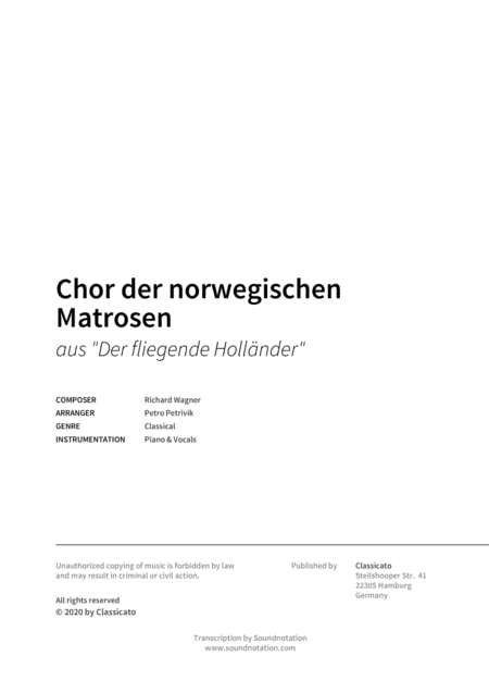 Chor Der Norwegischen Matrosen Page 2