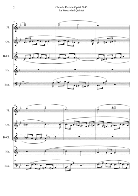 Chorale Prelude Op 67 N 45 For Woodwind Quintet Page 2