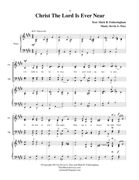 Christ The Lord Is Ever Near Second Coming Original Satb Choir With Piano Accompaniment Page 2