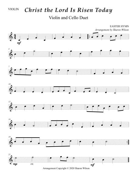 Christ The Lord Is Risen Today For String Duet Violin And Cello Page 2