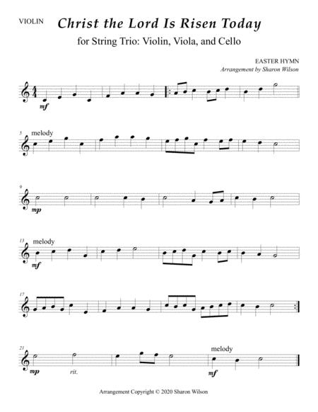 Christ The Lord Is Risen Today For String Trio Violin Viola And Cello Page 2