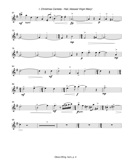 Christmas Cantata 2001 Rev 2014 I Hail Blessed Virgin Mary Oboe 2 English Horn Page 2