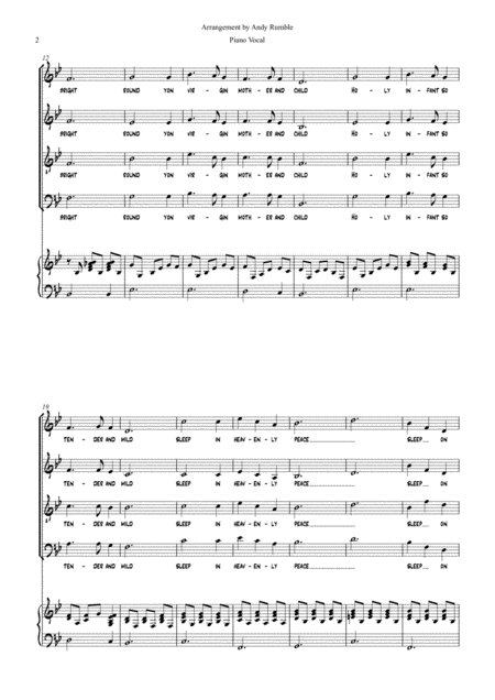 Christmas Carol Medley Piano Vocal Score Page 2