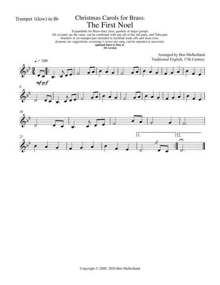 Christmas Carols For Brass The First Noel Page 2