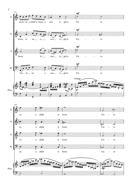 Christmas Hosana Choir And Piano Page 2