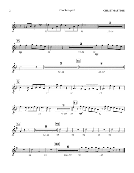 Christmastime Arr Joseph M Martin Glockenspiel Page 2