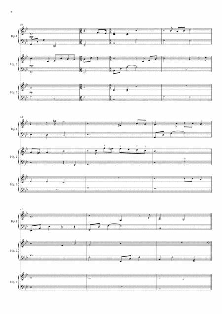 Cinema Paradiso For Harp Duo Ensemble Optional Easy Trio Part Page 2