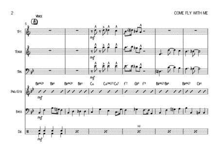 Come Fly With Me Vocal With Small Band 3 Horns Key Of Bb Page 2