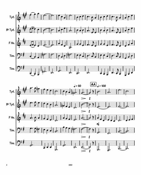 Come Thou Almighty King Brass Quintet Page 2