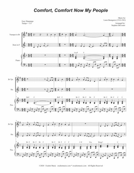 Comfort Comfort Now My People Duet For Bb Trumpet And French Horn Page 2