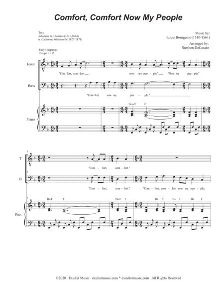 Comfort Comfort Now My People Duet For Tenor And Bass Solo Page 2