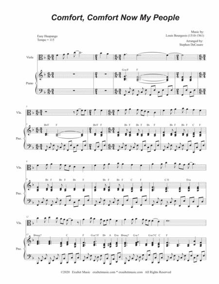 Comfort Comfort Now My People Viola Solo And Piano Page 2