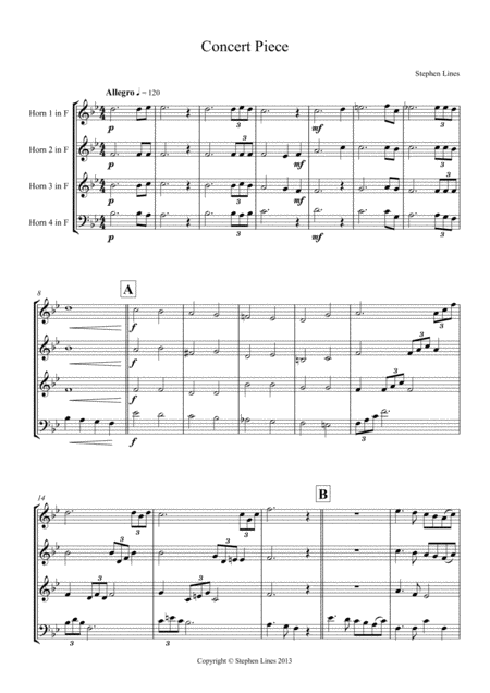 Concert Piece For Horn Quartet Page 2