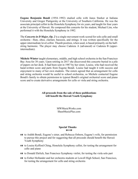 Concerto In D For Cello Or Viola And String Orchestra Op 2 Score Parts Page 2