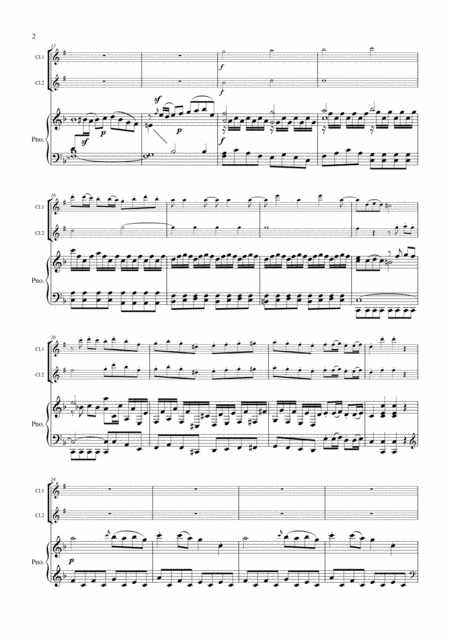 Concerto In G Major G 1077 Arranged For 2 Clarinets And Piano Page 2