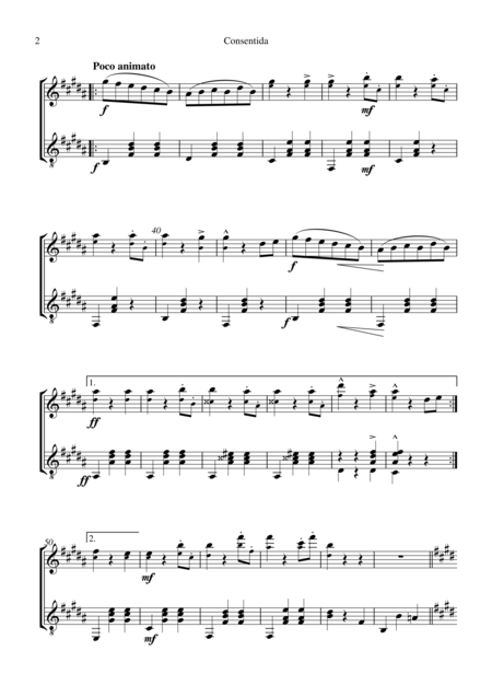 Consentida Mexican Waltz For Violin And Guitar Page 2
