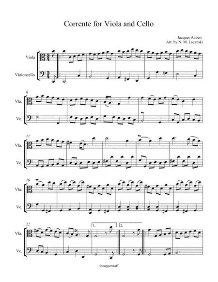 Corrente For Viola And Cello Page 2