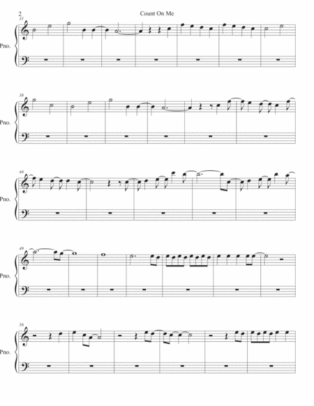 Count On Me Easy Key Of C Piano Page 2